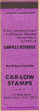 Matchbook Cover - Car Low Stamps Santa Ana CA collecting purple
