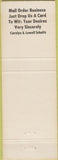 Matchbook Cover - Car Low Stamps Santa Ana CA collecting purple