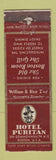 Matchbook Cover - Hotel Puritan Boston MA WORN