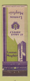 Matchbook Cover - Lennox Mayfair Hotels St Louis MO