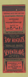 Matchbook Cover - Seventh Ave Hotel Pittsburgh PA