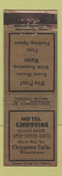 Matchbook Cover - Hotel Chippewa Falls WI WEAR