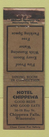 Matchbook Cover - Hotel Chippewa Falls WI WEAR