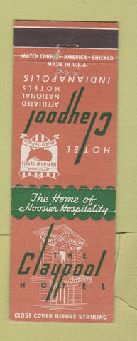 Matchbook Cover - Claypool Hotel Indianapolis IN