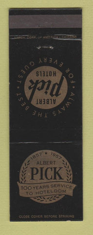 Matchbook Cover - Albert Pick Hotels 1957