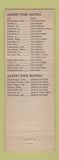 Matchbook Cover - Albert Pick Hotels 1957