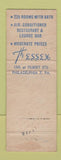 Matchbook Cover - Essex Hotel Philadelphia PA WEAR
