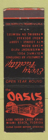 Matchbook Cover - Oasis Motel Miami Beach FL WORN