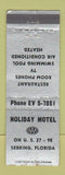 Matchbook Cover - Holiday Motel Sebring FL