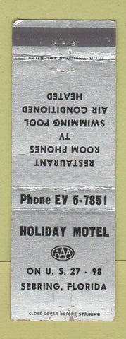 Matchbook Cover - Holiday Motel Sebring FL