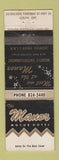 Matchbook Cover - Manor Motor Hotel Guelph ON