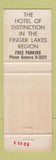 Matchbook Cover - Hotel Seneca Geneva NY