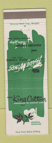 Matchbook Cover - Trade Winds Hotel Courts King Cotton Memphis TX Biloxi MS