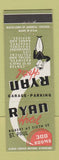 Matchbook Cover - Ryan Hotel St Paul MN