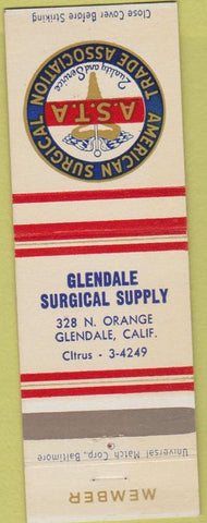 Matchbook Cover - American Surgical Trade Glendale CA