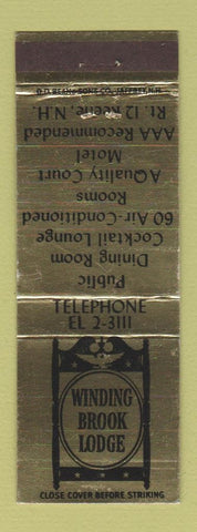 Matchbook Cover - Winding Brook Lodge Keene NH DD Bean
