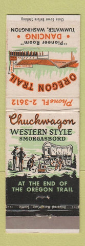 Matchbook Cover - Oregon Trail Tumwater WA Chuckwagon Smorgasbord