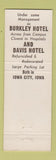 Matchbook Cover - Hotel Maytag Newton IA Dale Hotel Holdrege NE