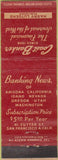 Matchbook Cover - Coast Banker San Francisco CA WEAR