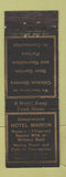 Matchbook Cover - Hotel Marion Menomonie WI WEAR