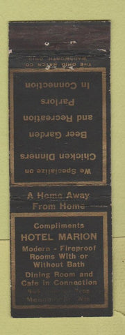 Matchbook Cover - Hotel Marion Menomonie WI WEAR