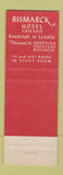 Matchbook Cover - Bismarck Hotel Chicago IL