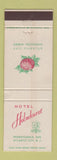 Matchbook Cover - Hotel Holmhurst Atlantic City NJ Hydrangea WEAR