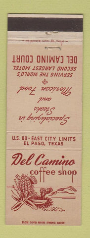 Matchbook Cover - Del Camino Court Motel Coffee Shop El Paso TX