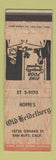 Matchbook Cover - Hoppe's Old Heidelberg Van Nuys CA