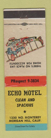Matchbook Cover - Echo Motel Morgan Hill CA WEAR