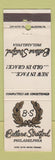 Matchbook Cover - Bellevue Stratford Hotel Philadelphia PA WEAR