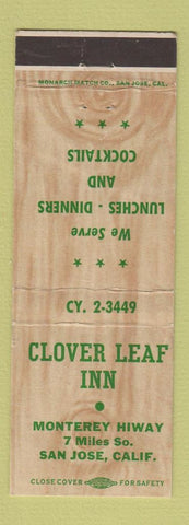 Matchbook Cover - Clover Leaf Inn San Jose CA