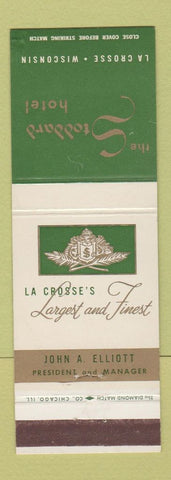Matchbook Cover - Stoddard Hotel La Crosse WI