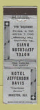 Matchbook Cover - Hotel Jefferson Davis Anniston AL WEAR