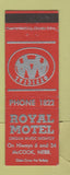 Matchbook Cover - Royal Motel McCook NE
