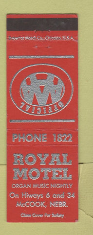 Matchbook Cover - Royal Motel McCook NE
