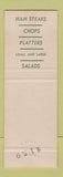 Matchbook Cover - Eutaw House Restaurant Potters Mills PA