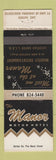 Matchbook Cover - Manor Motor Hotel Guelph ON
