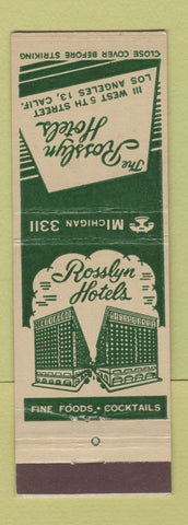 Matchbook Cover - Rosslyn Hotels Los Angeles CA