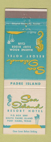 Matchbook Cover - Sea Island Resort Hotel Port Isabel TX seahorse