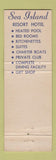 Matchbook Cover - Sea Island Resort Hotel Port Isabel TX seahorse