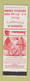 Matchbook Cover - Clevenger's Motel Amissville VA
