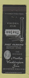 Matchbook Cover - Martha Washington Inn Abingdon VA