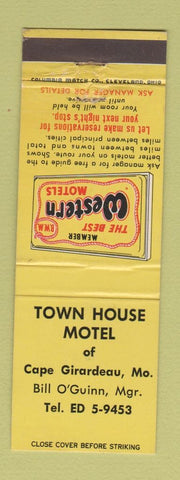 Matchbook Cover - Town House Motel Cape Girardeau MO Best Western