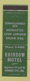 Matchbook Cover - Rainbow Motel Monroe City MO