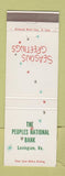 Matchbook Cover - Peoples National Bank Lexington VA Christmas