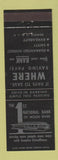 Matchbook Cover - 1st NATional Bank Wood River