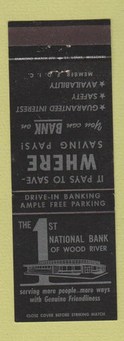 Matchbook Cover - 1st NATional Bank Wood River