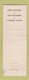 Matchbook Cover - Thurson County Federal Savings Loan Olympia Shelton WA