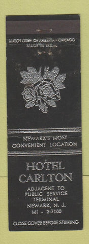 Matchbook Cover - Hotel Carlton Newark NJ WEAR